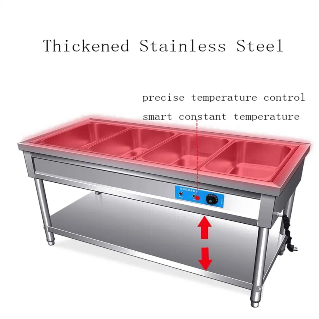 Gn Pan 1/9 Size Bain Marie Food Warmer Stand Stainless Steel 201 Food Warmer Display Food Service Equipment for Restaurant