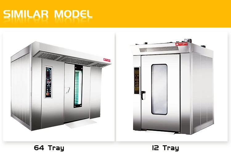 Hongling 64 Trays Gas Rotary Oven Rack Oven for South America Market