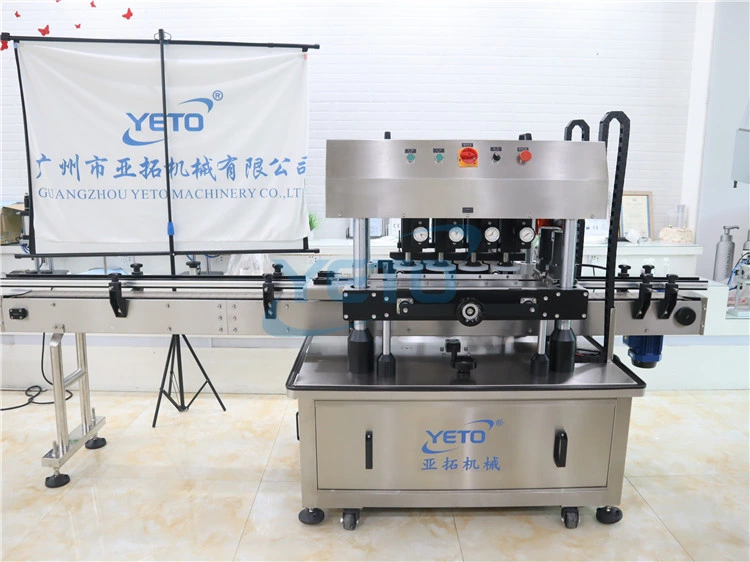 Soda Cooking Oil Bottles Jars Powder Automatic Screw in-Line Capping Machine Vial Continuous Thread High Speed Capping Machine Equipment