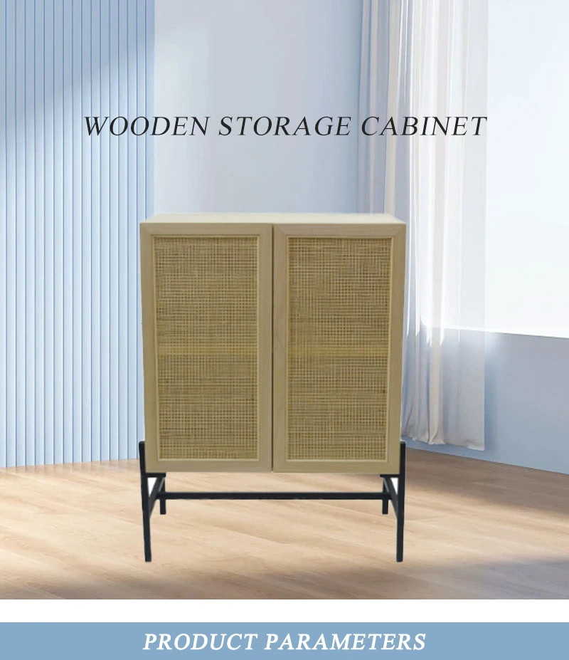 Hot Sale Style Wooden Rattan Storage Two Sideboard Cabinet Buffet Modern for Dining Room