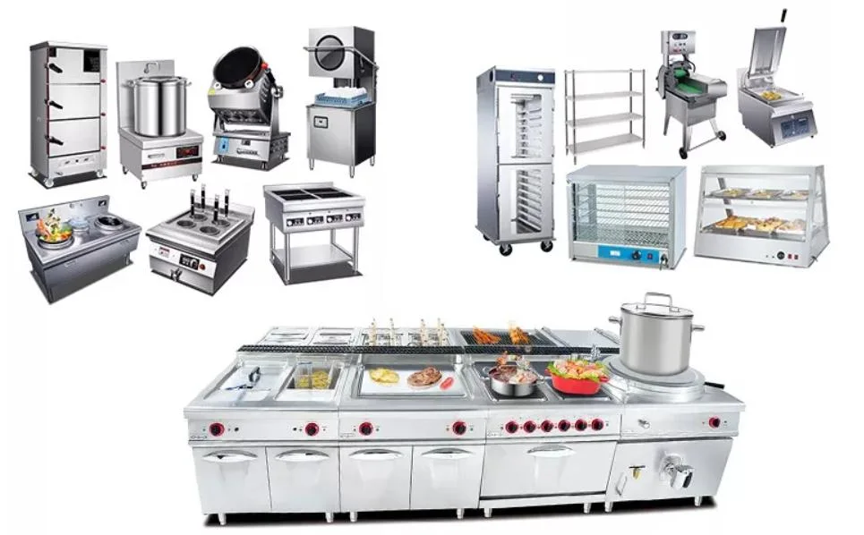 One Stop Solution Commercial Restaurant Kitchen Equipment for Cooking Refrigerating