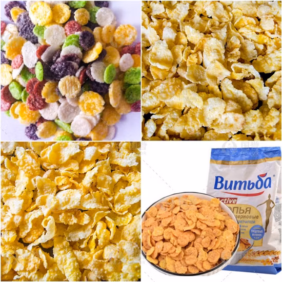 Snack a doppia vite di corn flakes per la produzione di attrezzature per la linea di produzione di cereali da colazione